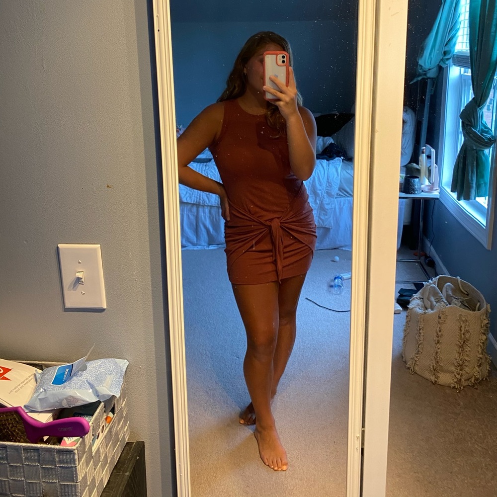 Comfort front tie dress